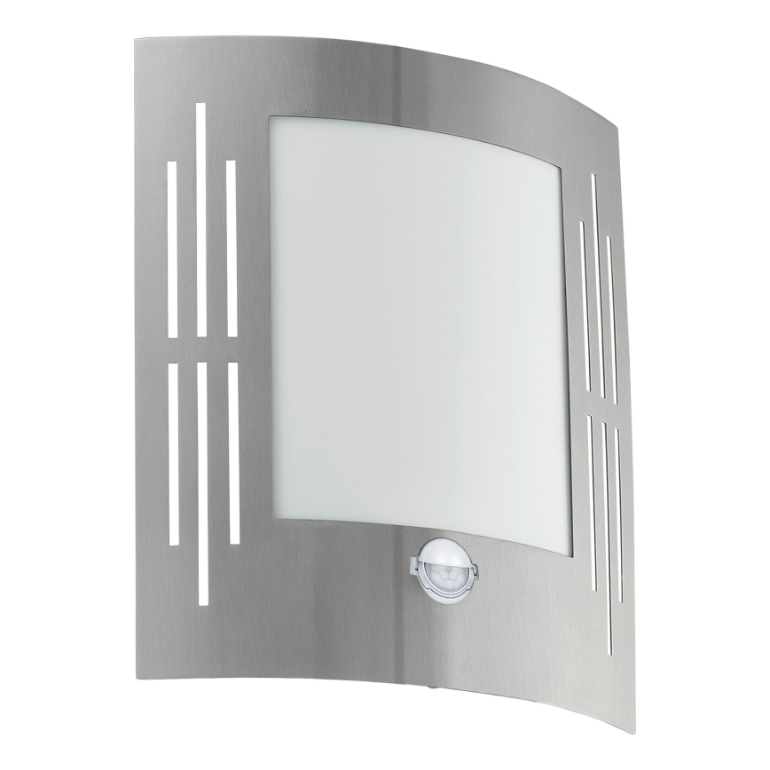 Eglo - със сензор Екстериорна Стенна лампа 1xE27/15W/230V IP44