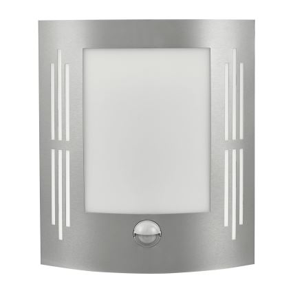 Eglo - със сензор Екстериорна Стенна лампа 1xE27/15W/230V IP44