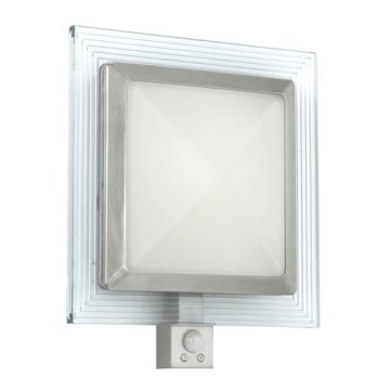 EGLO 88163 - Екстериорен аплик съса сензор PALI 1xE27/15W + 1xLED/1,28W IP44