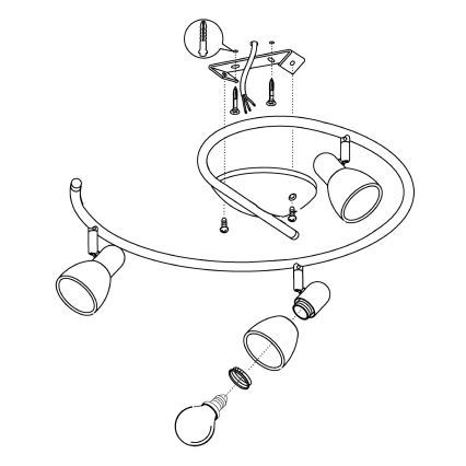 Eglo - Точково осветително тяло 3xE14/40W