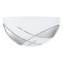 EGLO 89759 - Стенна лампа RAYA 1 x E27/60W сребърна / бяла
