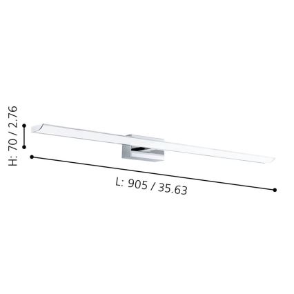 Eglo - LED RGBW регулируемо осветление за баня за огледало 21,5W/230V IP44 ZigBee
