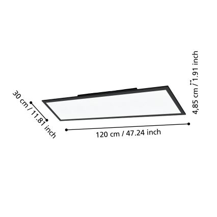 Eglo - LED Димируема лампа LED/33,5W/230V черна ZigBee