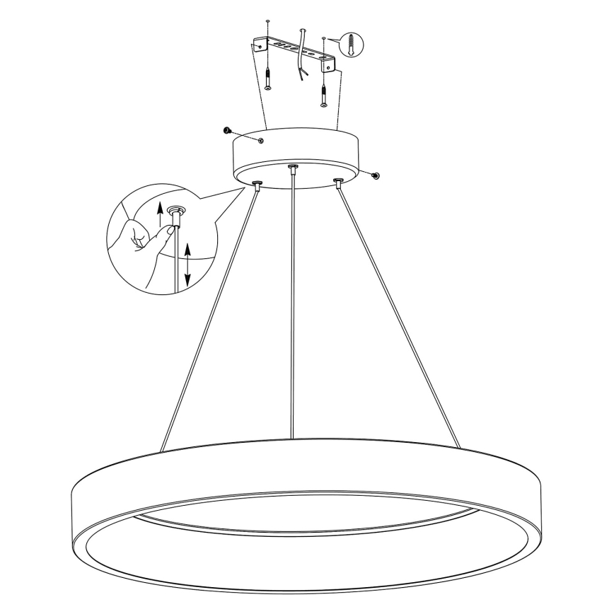 Eglo - LED RGBW Димируем висящ полилей LED/26W/230V 2700-6500K ZigBee