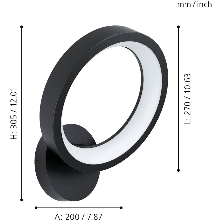 Eglo - LED RGBW Димируем аплик LED/16W/230V ZigBee