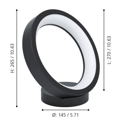 Eglo - LED RGBW Димируема настолна лампа LED/16W/230V ZigBee