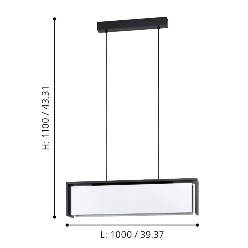 Eglo - LED RGBW Димируем висящ полилей LED/33,6W/230V ZigBee