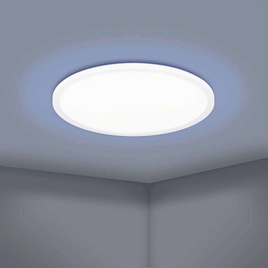 Eglo 900086 - LED RGBW Димируем плафон ROVITO-Z LED/14,6W/230V 2700-6500K Ø 29,5 см бял