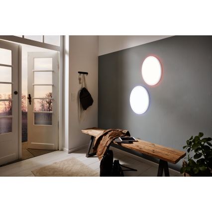 Eglo 900086 - LED RGBW Димируем плафон ROVITO-Z LED/14,6W/230V 2700-6500K Ø 29,5 см бял