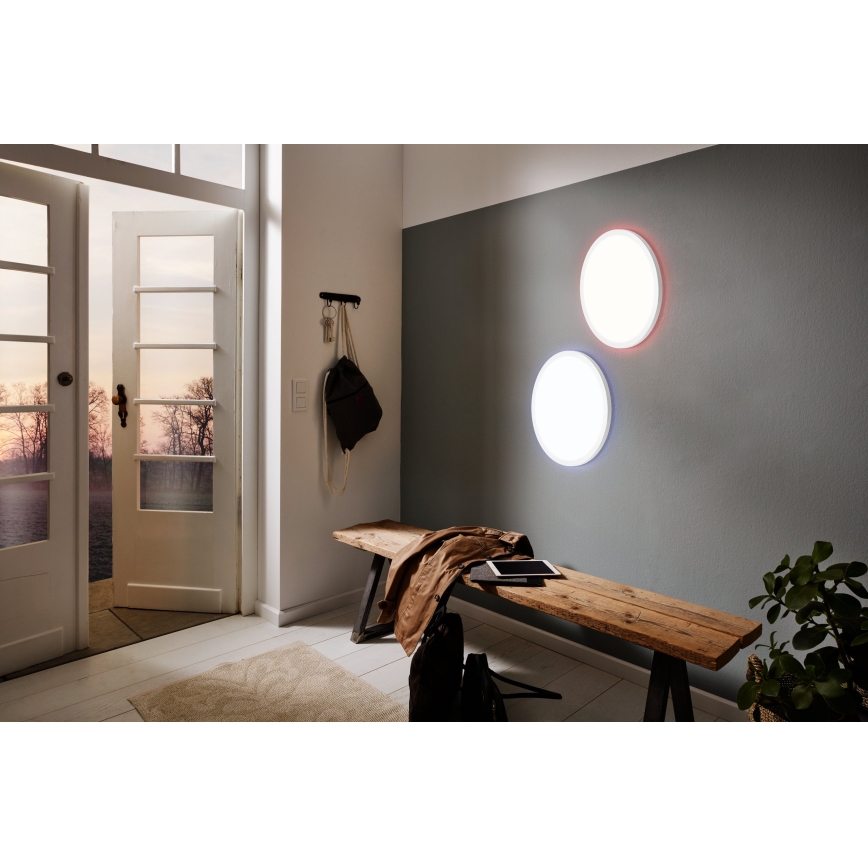 Eglo 900086 - LED RGBW Димируем плафон ROVITO-Z LED/14,6W/230V 2700-6500K Ø 29,5 см бял