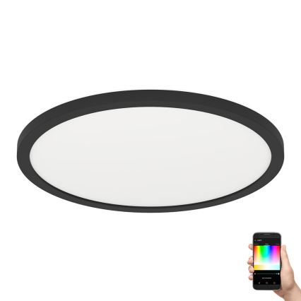 Eglo - LED RGBW Димируем плафон LED/14,6W/230V черен ZigBee