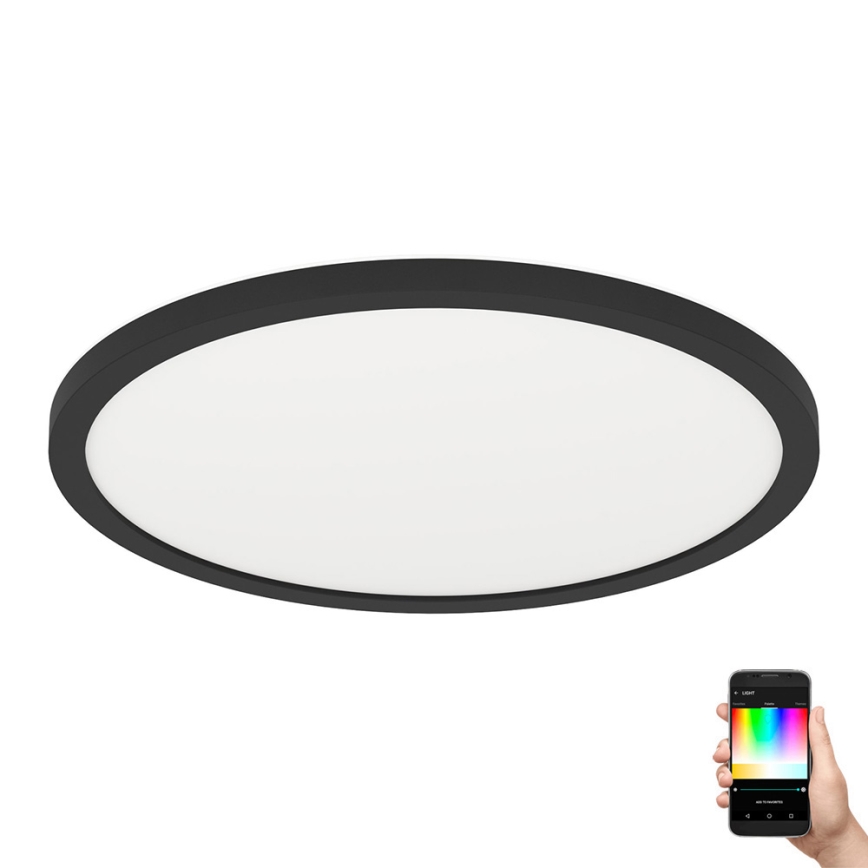 Eglo - LED RGBW Димируем плафон LED/14,6W/230V черен ZigBee