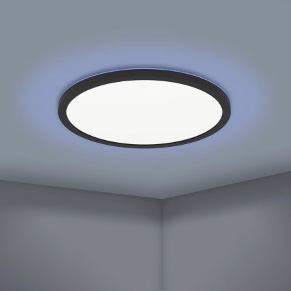Eglo - LED RGBW Димируем плафон LED/14,6W/230V черен ZigBee