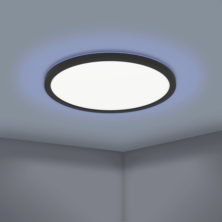 Eglo - LED RGBW Димируем плафон LED/14,6W/230V черен ZigBee