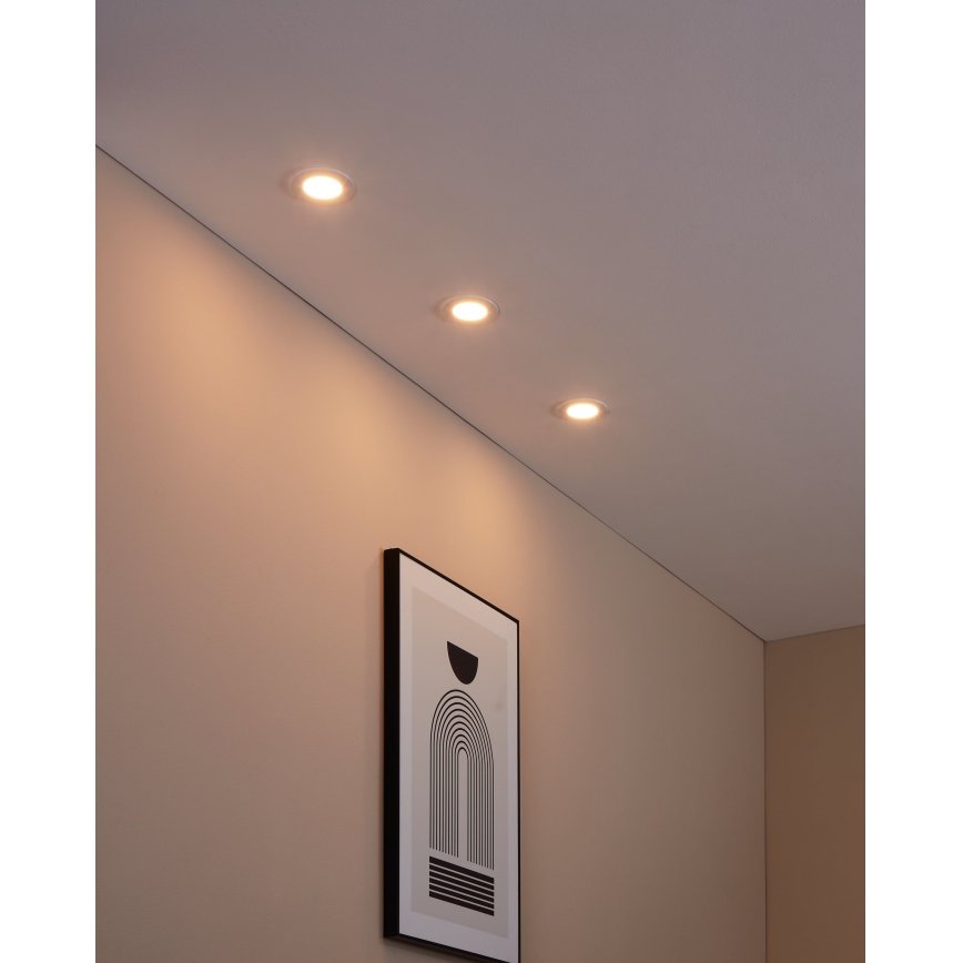 Eglo - К-кт 3xLED Димируема лампа за вграждане FUEVA-Z  LED/2,8W/230V IP44