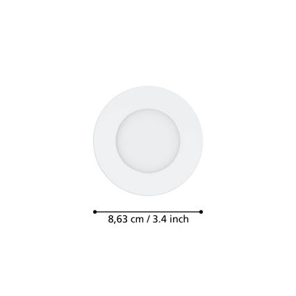Eglo - К-кт 3xLED Димируема лампа за вграждане FUEVA-Z  LED/2,8W/230V IP44