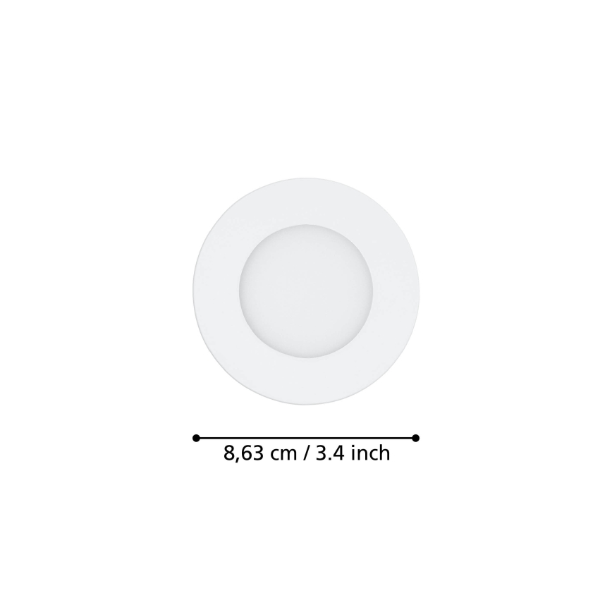 Eglo - К-кт 3xLED Димируема лампа за вграждане FUEVA-Z  LED/2,8W/230V IP44