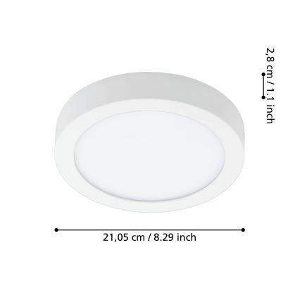 Eglo - Димируемо таванно LED осветително тяло за баня LED/16,5W/230V 2700-6500K IP44 ZigBee Ø 21 см