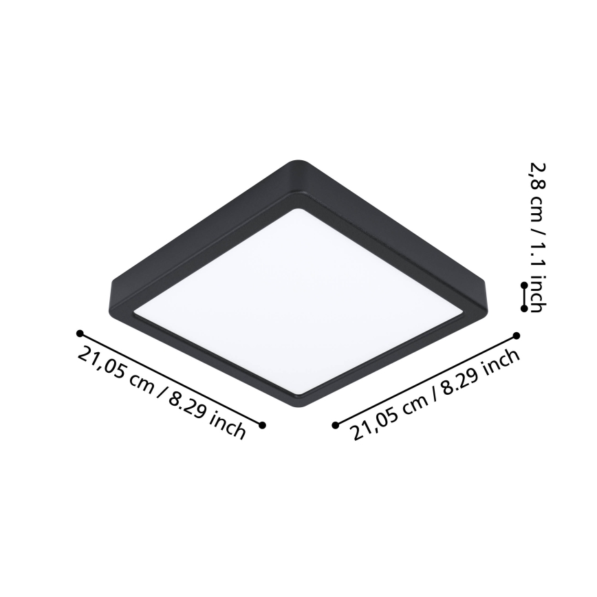 Eglo - LED таванно осветително тяло за баня с възможност за димиране LED/16,5W/230V IP44 ZigBee 21x21 см