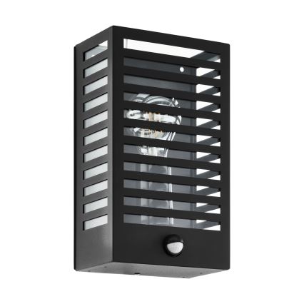 Eglo - Екстериорен аплик със сензор 1xE27/60W/230V IP44