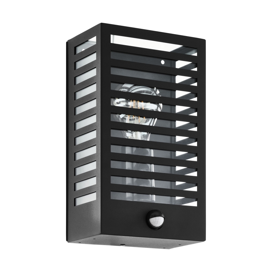 Eglo - Екстериорен аплик със сензор 1xE27/60W/230V IP44
