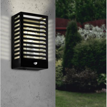 Eglo - Екстериорен аплик със сензор 1xE27/60W/230V IP44