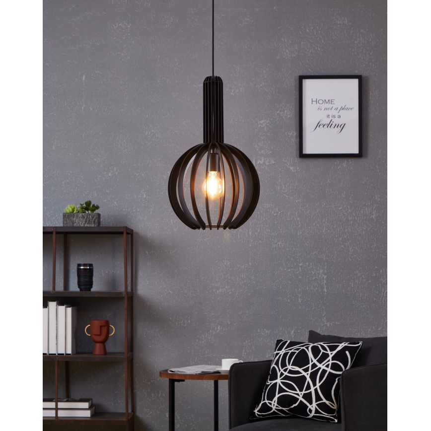Eglo - Пендел 1xE27/40W/230V Ø 31 см черен