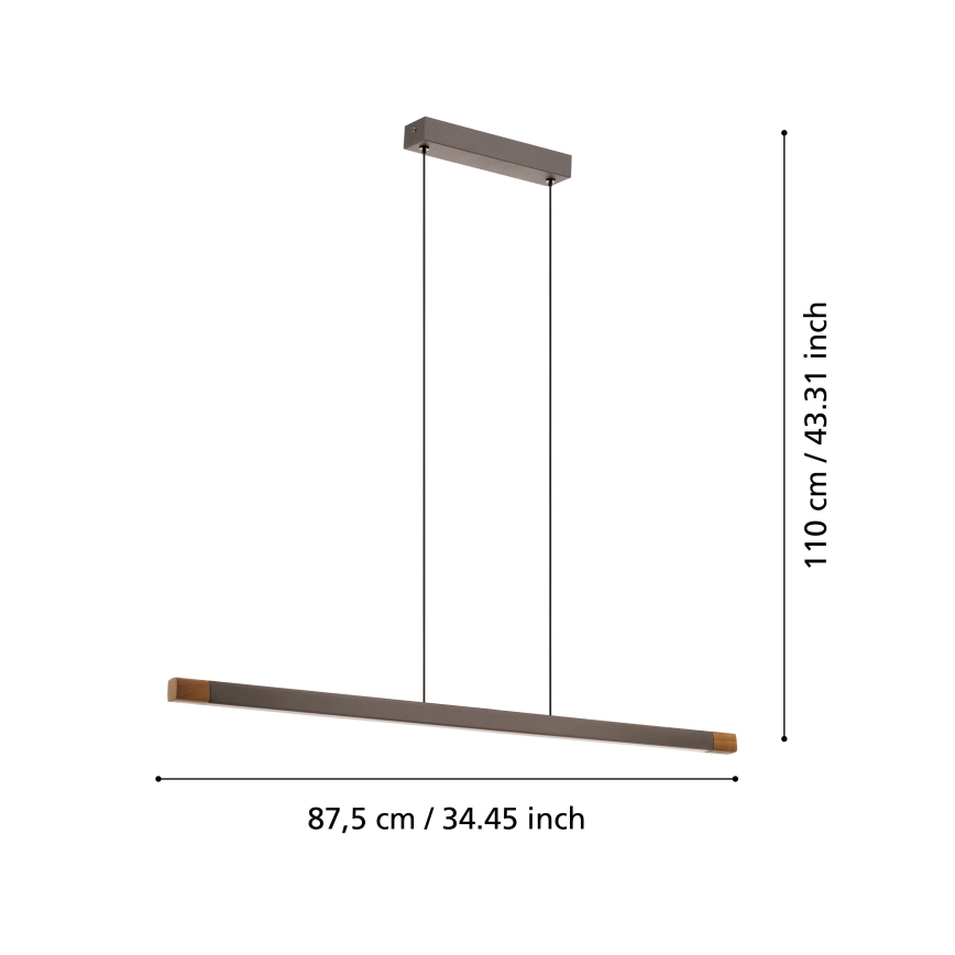 Eglo - LED Димируем пендел LED/18W/230V 3000K