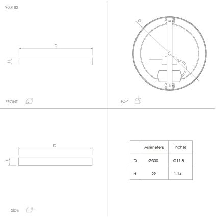 Eglo - LED Плафон LED/20,5W/230V Ø 28,5 см