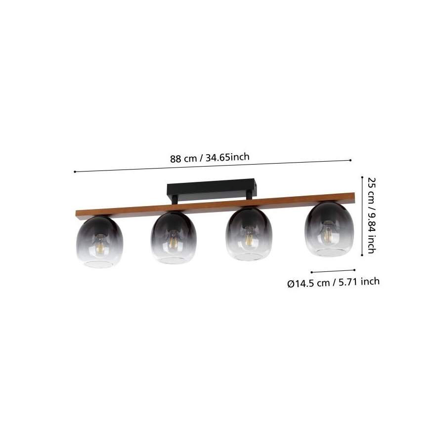 Eglo - Полилей за повърхностен монтаж 4xE27/40W/230V