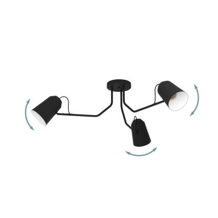 Eglo - Полилей за повърхностен монтаж 3xE27/25W/230V