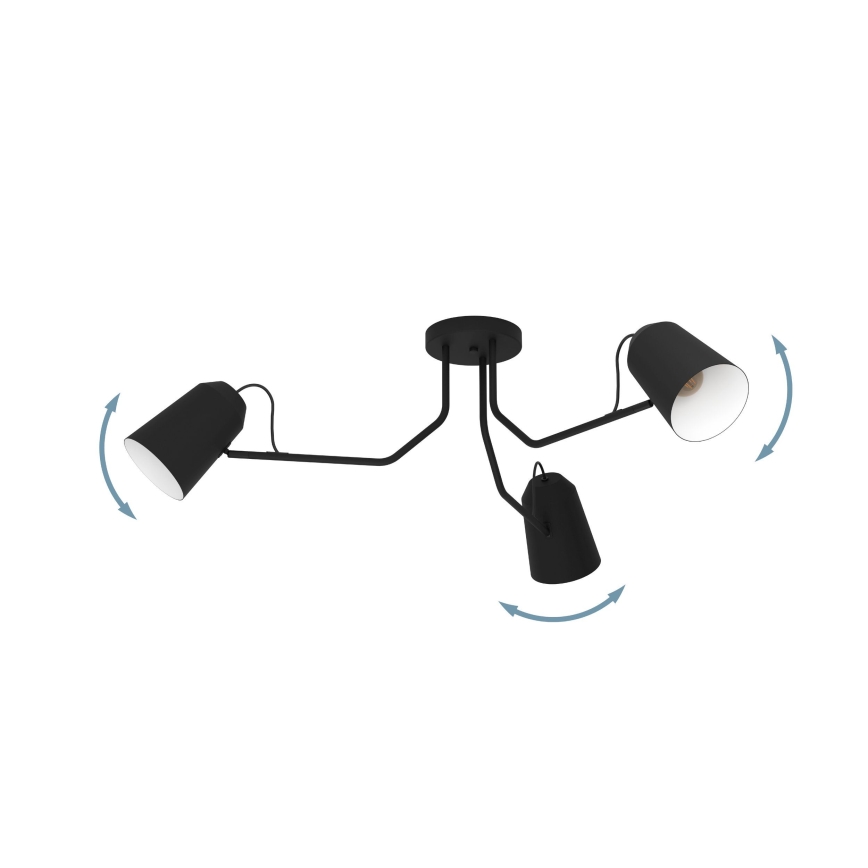 Eglo - Полилей за повърхностен монтаж 3xE27/25W/230V