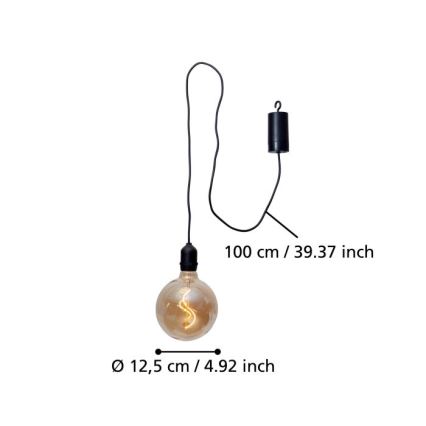 Eglo - LED Екстериорна висяща лампа LED/0,06W/6V 4xAA IP44 бежов