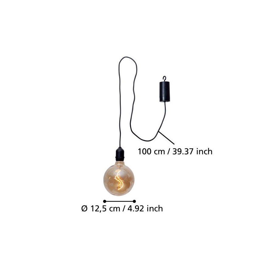 Eglo - LED Екстериорна висяща лампа LED/0,06W/6V 4xAA IP44 бежов