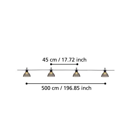 Eglo - LED Екстериорна декоративна верига 12xLED/0,066W/3,2V IP44