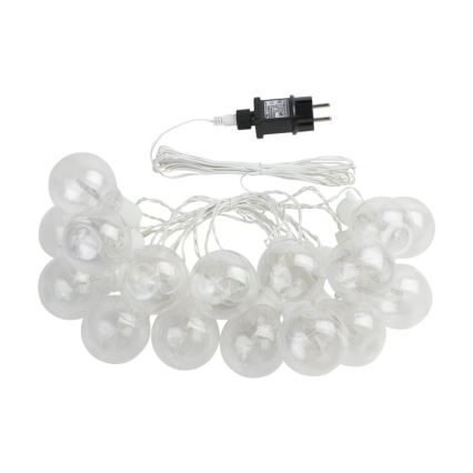 Eglo - LED Екстериорна декоративна верига 16xLED/0,064W/24V IP44 бяла