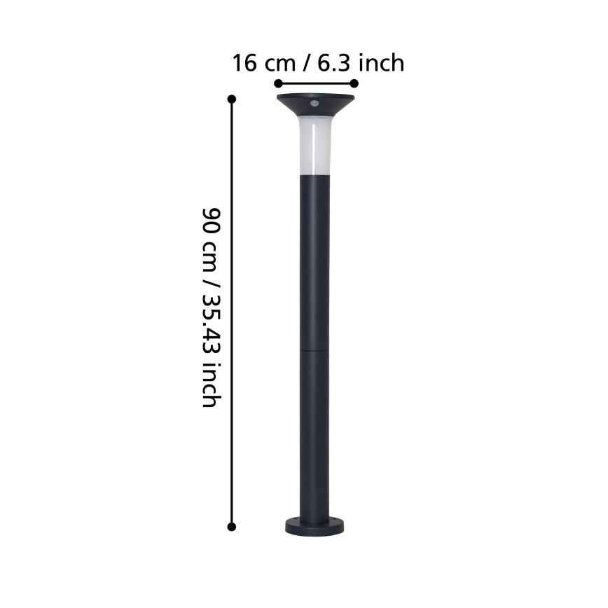 Eglo - LED Външна соларна лампа със сензор 6xLED/0,03W/3,7V 1500 mAh IP44