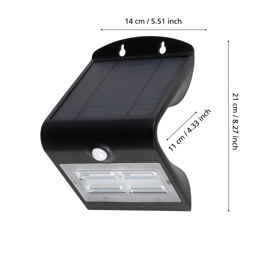 Eglo - LED Екстериорна соларна лампа със сензор LED/3,2W/3,7V IP54
