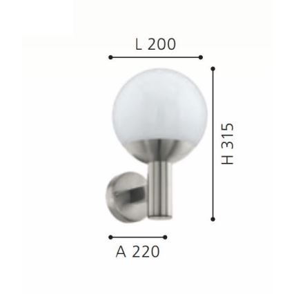 Eglo - LED RGB Димируем екстериорен аплик E27/9W/230V 2700-6500K IP44