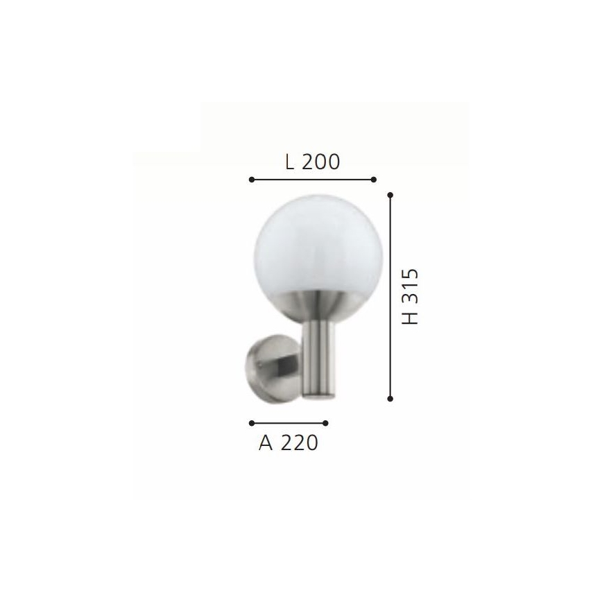 Eglo - LED RGB Димируем екстериорен аплик E27/9W/230V 2700-6500K IP44
