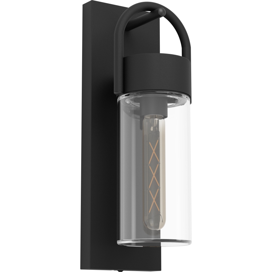 Eglo - Екстериорен аплик 1xE27/28W/230V iP44 черен