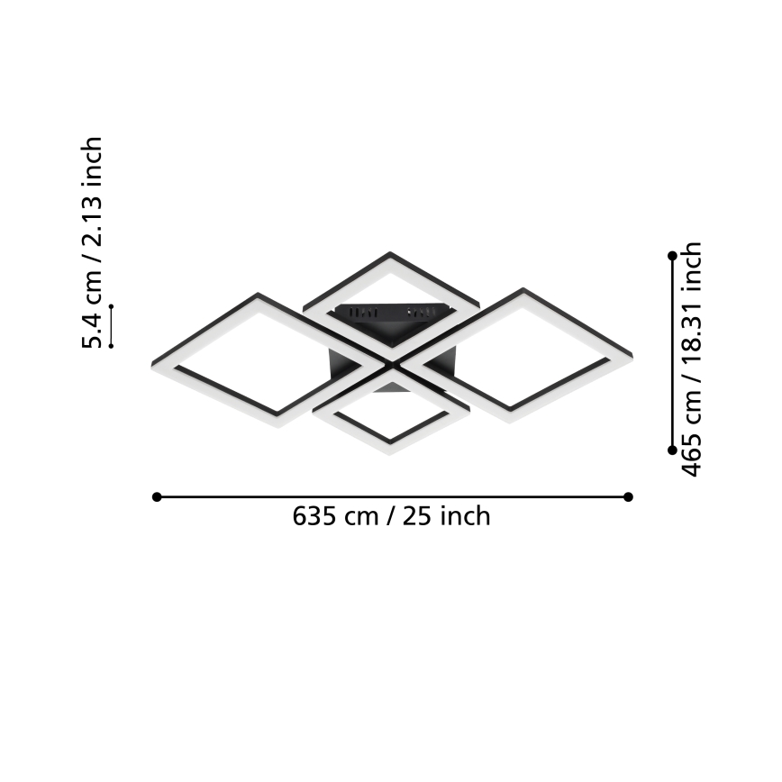 Eglo - LED Димируема плафониера LED/42W/230V
