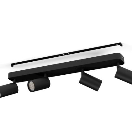 Eglo - LED RGBW Димируем спот 4xGU10/4,9W/230V черен