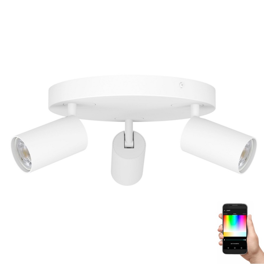 Eglo - LED RGBW Димируем спот 3xGU10/4,9W/230V бял