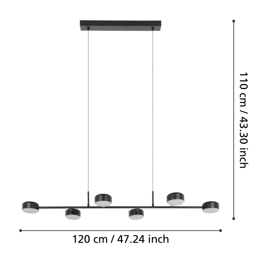 Eglo - LED Димируем пендел 6xLED/7W/230V