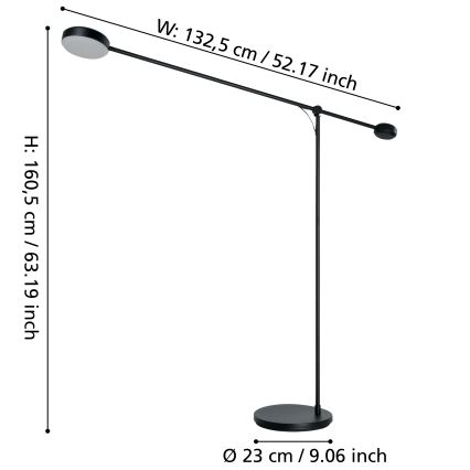 Eglo - LED Димируем докосване лампион LED/24W/230V