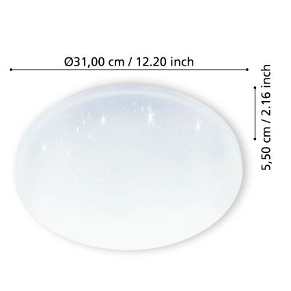 Eglo - LED Плафон за баня LED/18W/230V IP44