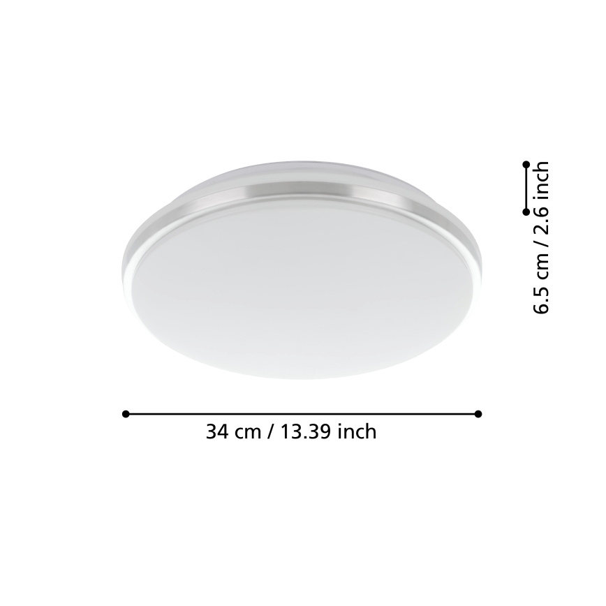 Eglo - LED Плафон за баня LED/15,6W/230V IP44 лъскав хром