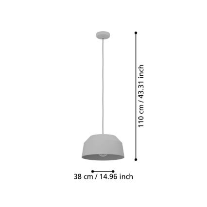 Eglo - Пендел 1xE27/40W/230V Ø 38 см