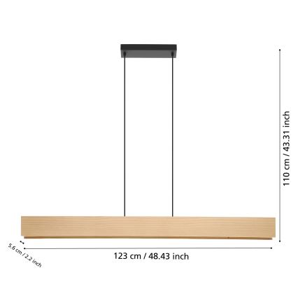Eglo - LED RGBW Димируем пендел LED/35W/230V 2700-6500K